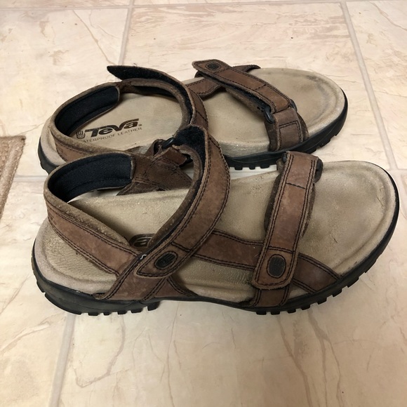 Teva Shoes Teva Mens Brown Leather Sandals 659 Size 12 Lug Sole